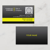 Carte De Visite jaune professionnel 2 (Devant / Derrière)
