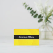 Carte de visite Jaune professionnel moderne (Debout devant)