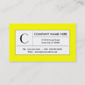 Carte De Visite jaune raffiné (Dos)