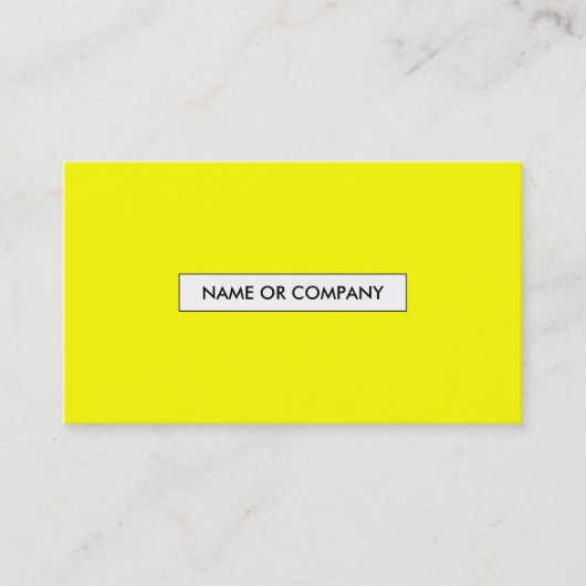 Carte De Visite jaune raffiné (Devant)