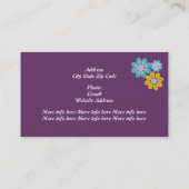 Carte De Visite Jaune rétro, motif en cachemire prune (Dos)