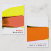 Carte De Visite jaune rouge (Devant / Derrière)