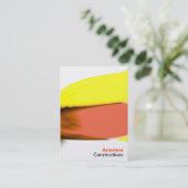 Carte De Visite jaune rouge (Debout devant)