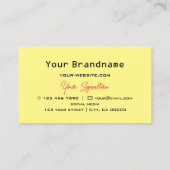 Carte De Visite Jaune rouge et noir avec logo (Dos)