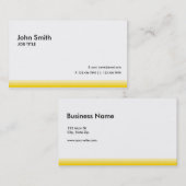 Carte De Visite Jaune simple professionnel moderne (Devant / Derrière)