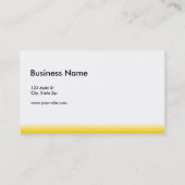 Carte De Visite Jaune simple professionnel moderne (Dos)