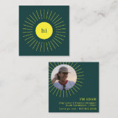 Carte de visite jaune soleil graphique | Cartes de (Devant / Derrière)