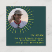 Carte de visite jaune soleil graphique | Cartes de (Dos)