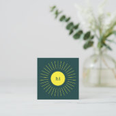 Carte de visite jaune soleil graphique | Cartes de (Debout devant)
