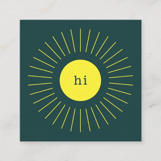 Carte de visite jaune soleil graphique | Cartes de (Devant)