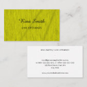 Carte De Visite Jaune texturé (Devant / Derrière)
