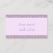 Carte De Visite Jaune Trolley Nouveau-né Babsitting Purple (Dos)