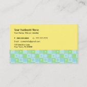 Carte de visite jaune v de patchwork d'oiseau (Dos)