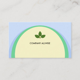 Carte De Visite Jaune vert clair élégant et bleu ciel