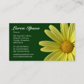 Carte De Visite Jaune - Vert foncé (Dos)
