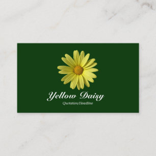 Carte De Visite Jaune - Vert foncé