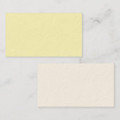 Carte De Visite Jaune victorien - Jaune clair Modèle blanc (Devant / Derrière)