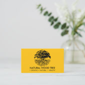 Carte De Visite Jaune Vie d'arbre (Debout devant)