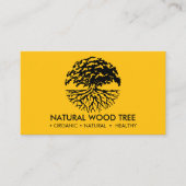 Carte De Visite Jaune Vie d'arbre (Devant)
