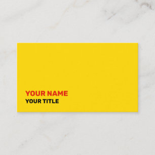 Carte de visite jaune vif