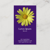 Carte De Visite Jaune - Violet Profond (Dos)