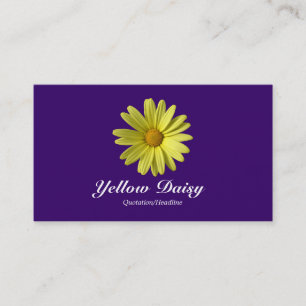 Carte De Visite Jaune - Violet Profond