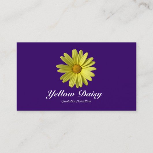 Carte De Visite Jaune - Violet Profond (Devant)