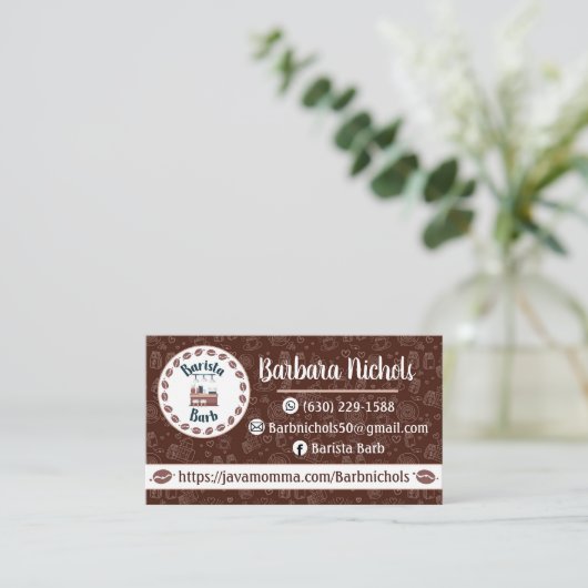 Carte De Visite Java Momma Business Card (Debout devant)