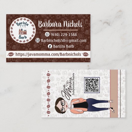 Carte De Visite Java Momma Business Card (Devant / Derrière)