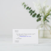 Carte De Visite Javascript du singe de code (Debout devant)