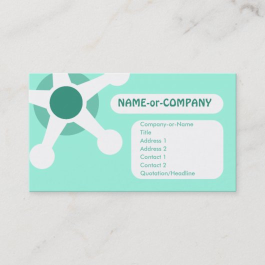 Carte De Visite jax turquoise (Devant)