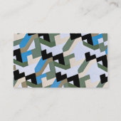 Carte De Visite Jazz Art Déco Retro Zig Zag Motif (Dos)