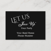 carte de visite "Jazz/Blues/Soul Band" (Dos)