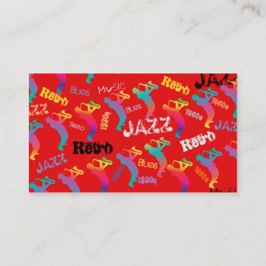 Carte De Visite Jazz Musicians Retro Music POP ART 1930 - 1950 (Dos)