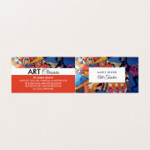 Carte De Visite Jazzy Graffiti Art, professeur d'art, détails (Extérieur déplié)