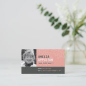 CARTE DE VISITE :: jazzy photo corail rose (Debout devant)