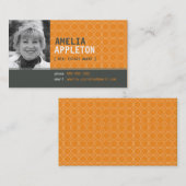 CARTE DE VISITE :: jazzy photo orange vif (Devant / Derrière)