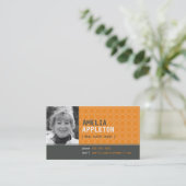 CARTE DE VISITE :: jazzy photo orange vif (Debout devant)