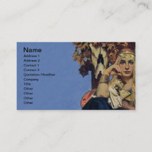 Carte De Visite JC Leyendecker Reine Maeve Guerrière Celtique
