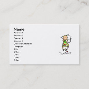 Carte De Visite Je Brode le Personnage Bâton