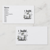 Carte De Visite Je construis des robots (Devant / Derrière)
