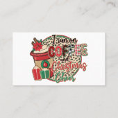 Carte De Visite Je Cours Sur Le Café Et La Soirée De Noël (Dos)