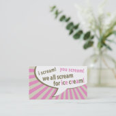 Carte De Visite je crie ! vous criez ! nous tous crions pour la (Debout devant)