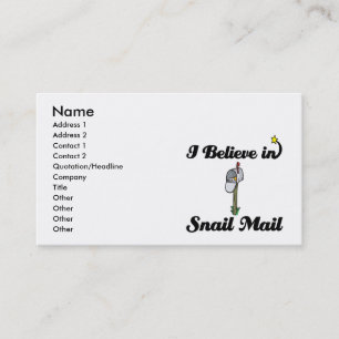 Carte De Visite je crois au courrier postal