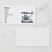 Carte De Visite je crois au karaoké (Devant / Derrière)