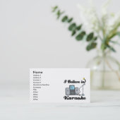 Carte De Visite je crois au karaoké (Debout devant)