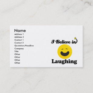 Carte De Visite je crois au rire