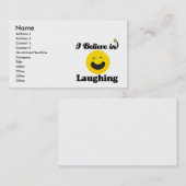 Carte De Visite je crois au rire (Devant / Derrière)