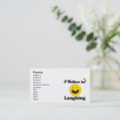 Carte De Visite je crois au rire (Debout devant)