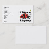 Carte De Visite je crois aux ladybugs (Devant / Derrière)